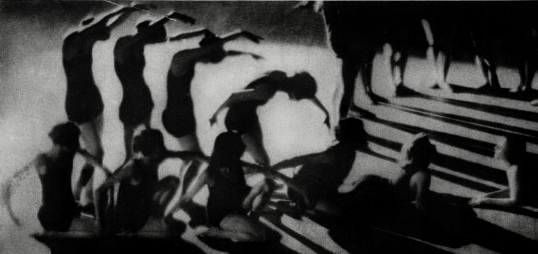 Image of dancers performing synchronized choreography in 1919.